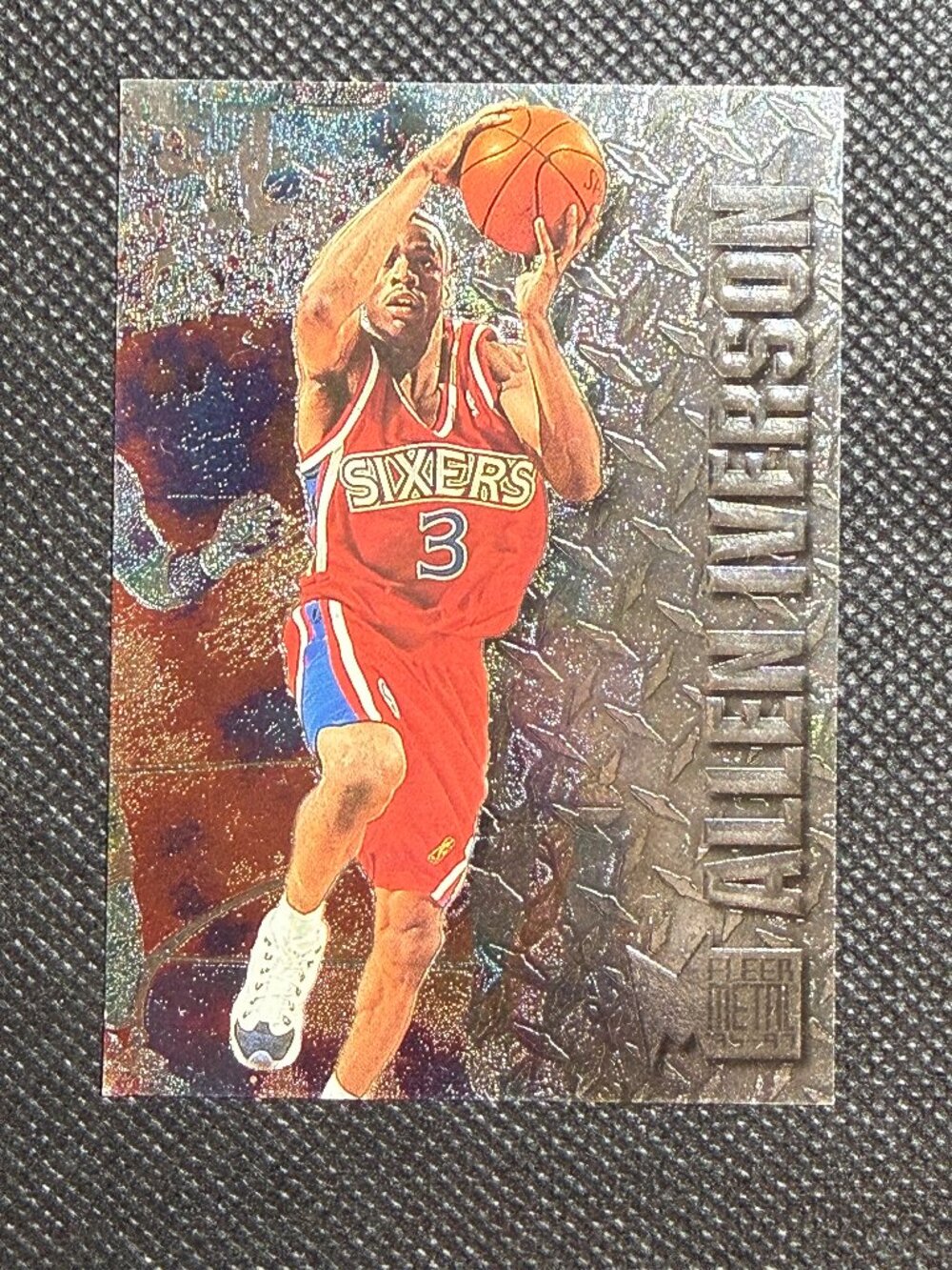 1996 Fleer Skybox Metal Allen Iverson Rookie RC #201 76ers